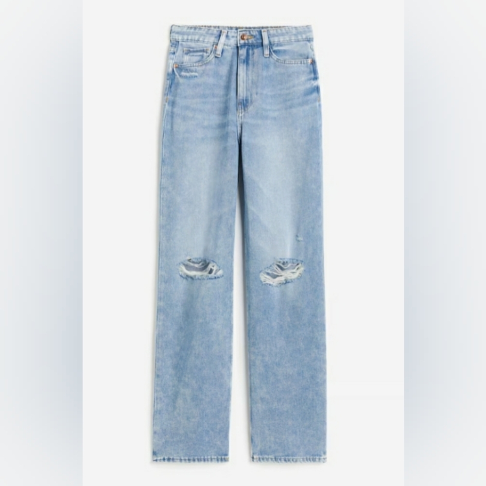 H&M Button Fly Straight Leg Jeans